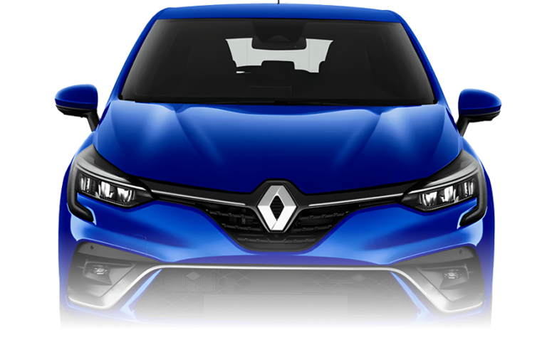 Voiture d'une Clio 5 bleue de l'auto-école